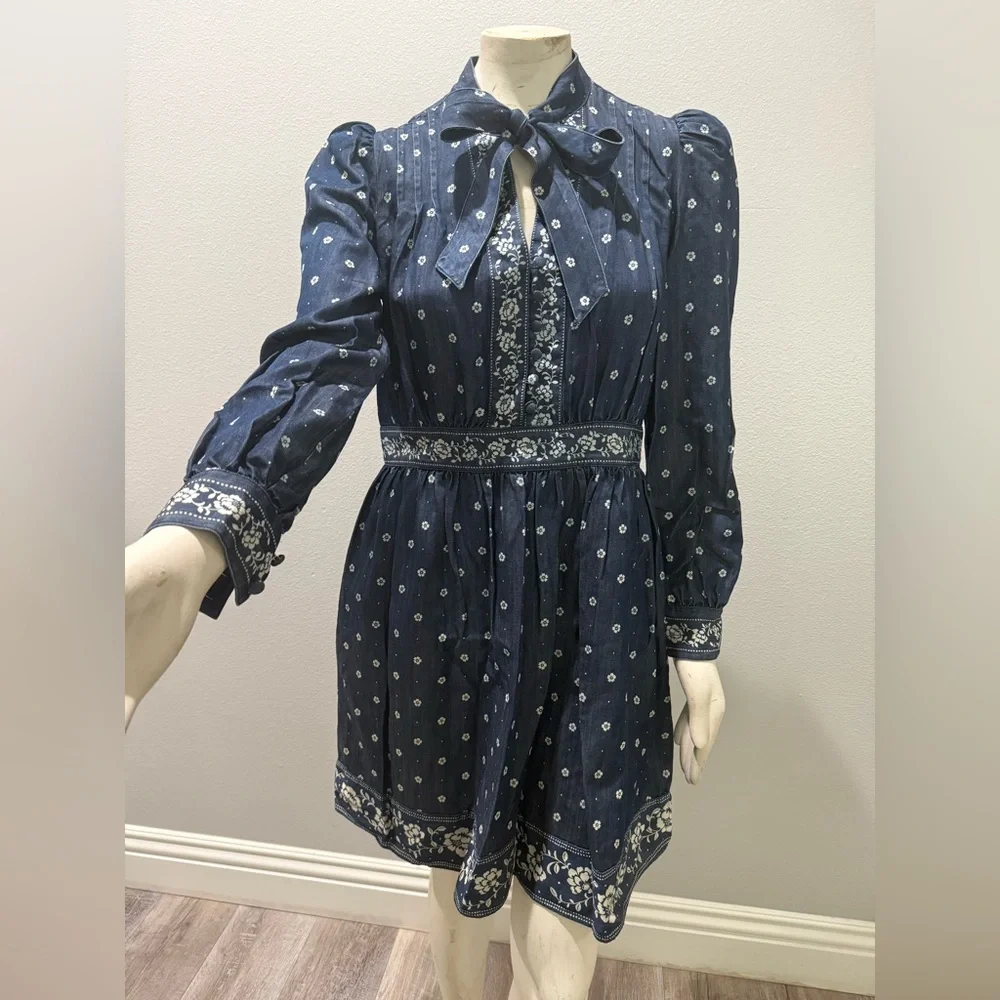 Kate Spade Bandana Long Sleeve Dress